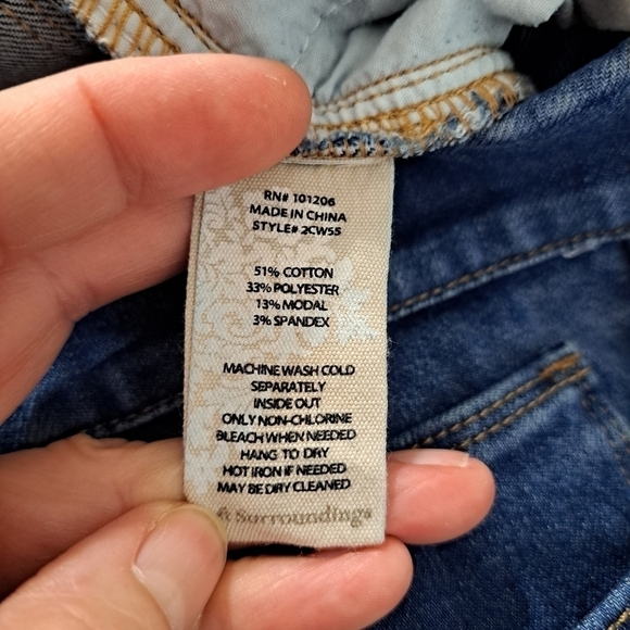 Soft Surroundings Women's Medium Pull On Elastic Waist Pants Denim Jeans Blue - Picture 5 of 11